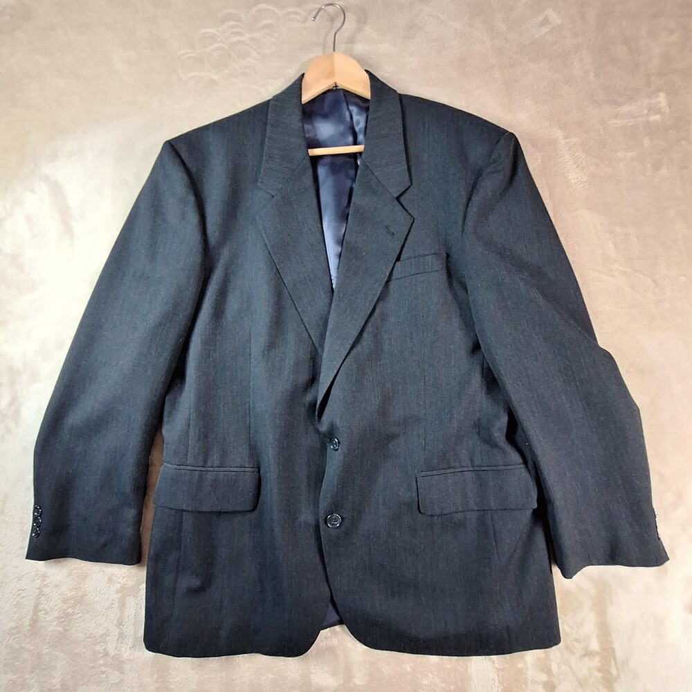 Vintage Ron Chereskin Blazer Mens 43 Regular Blue Two Button Single Vent 90s